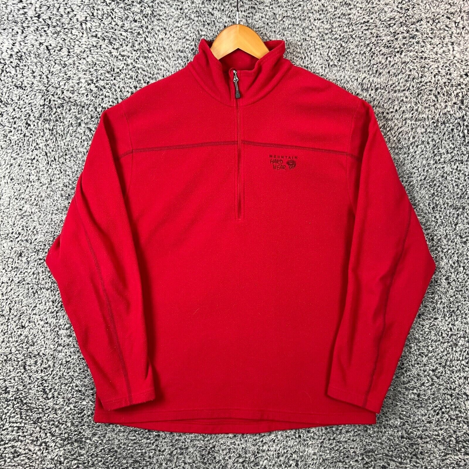 Mountain Hardwear Jacket Mens Extra Large Red Fleece 1/2 Zip Hike Gorpcore XL