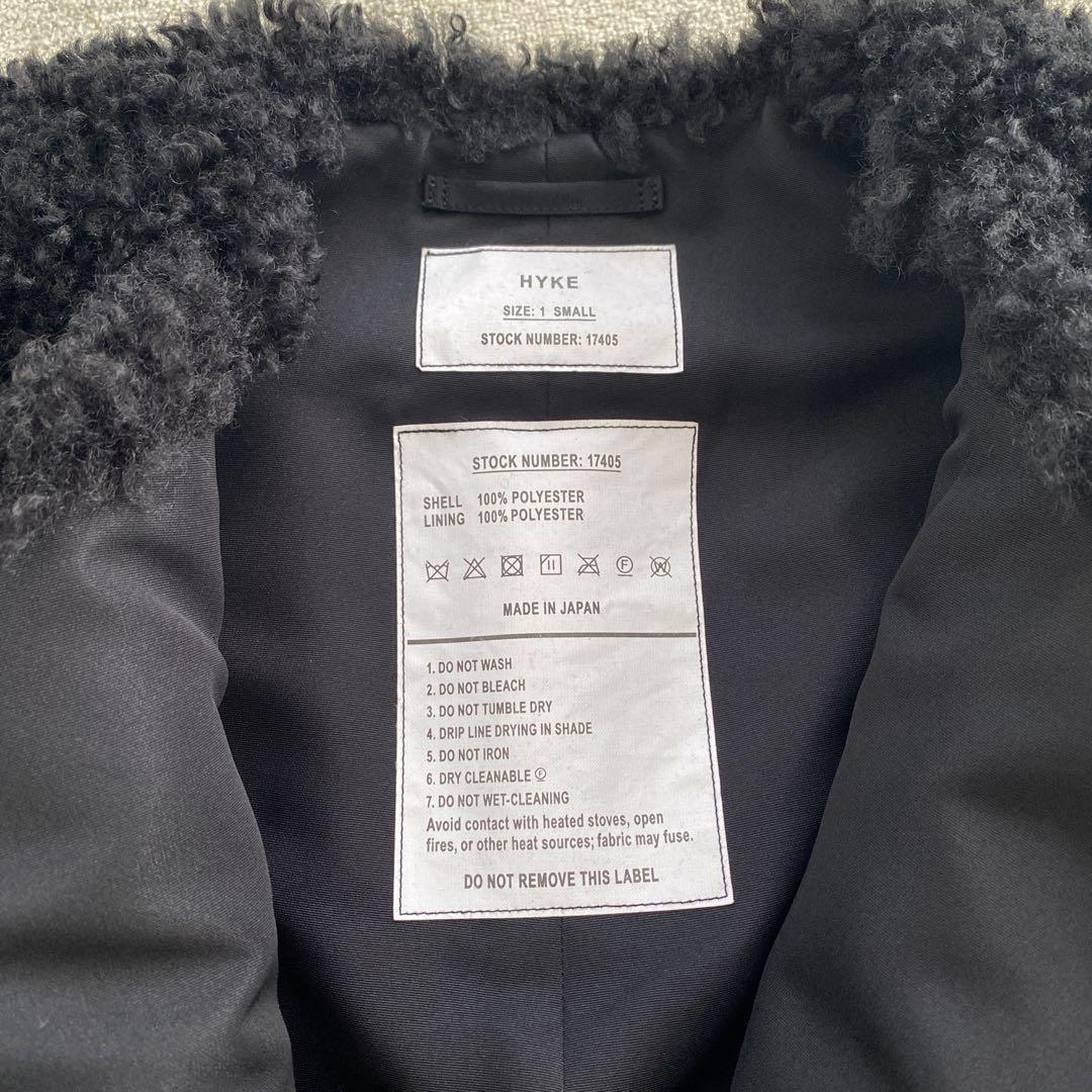 HYKE 23AW FAUX SHEARLING CROPPED JACKET