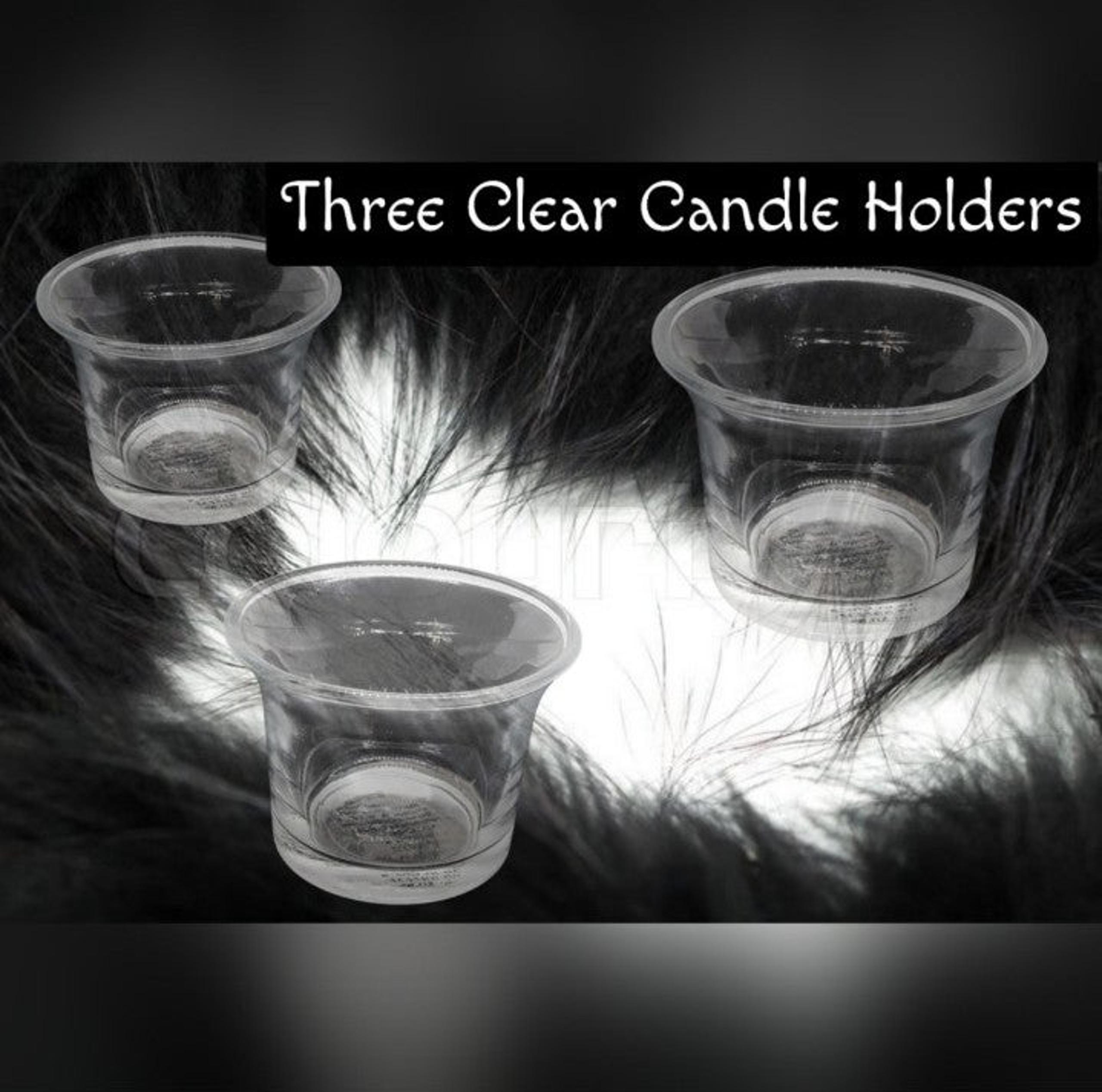 Hobby Lobby ~ Clear Glass Candle Holders (3 pieces).