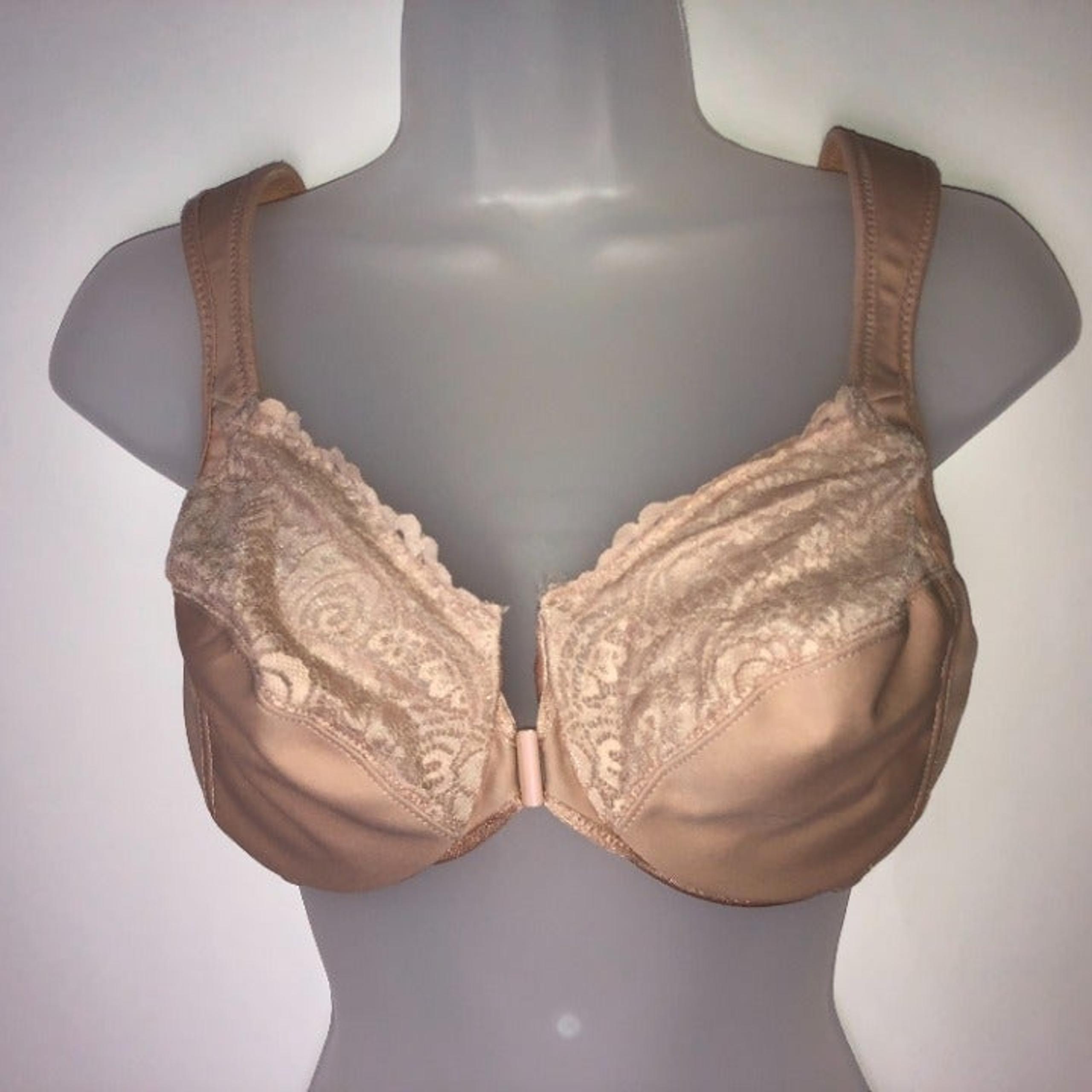 Glamorise Beige Lace Unlined Bra 38C
