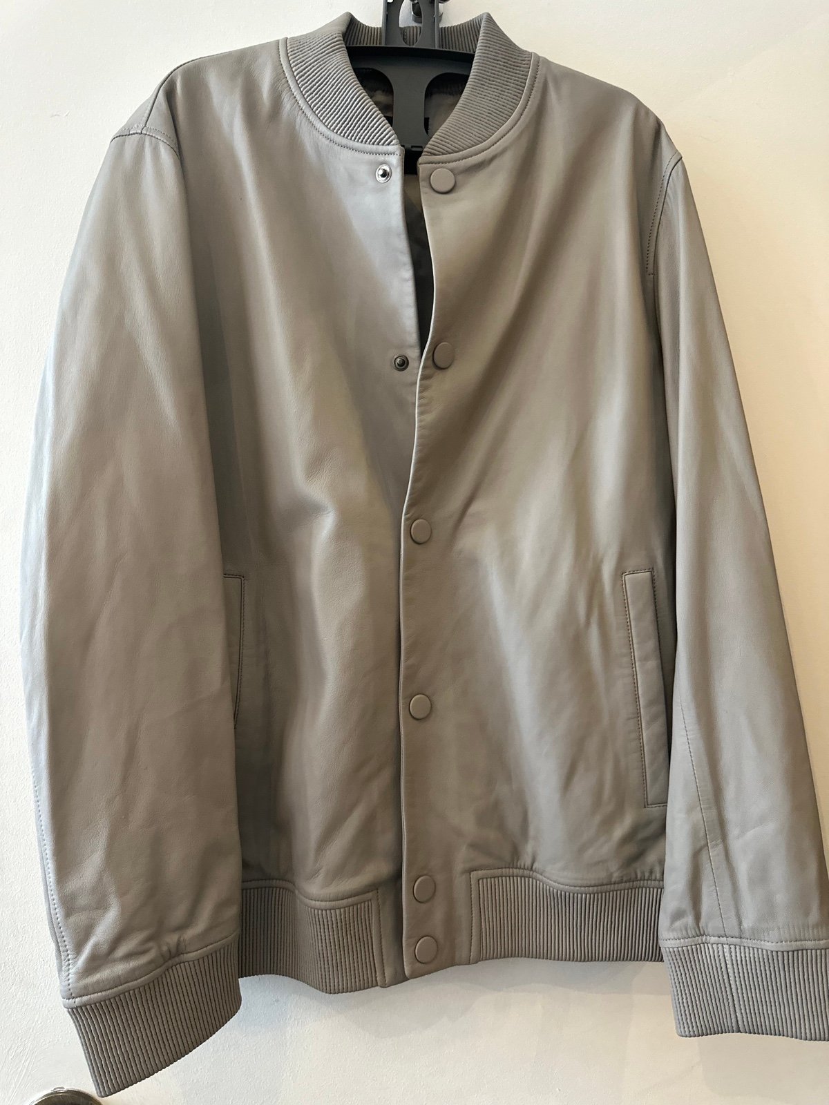 Theory Lamb Leather Bomber Jacket