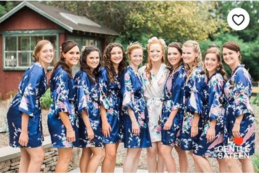 Silk kimono robe