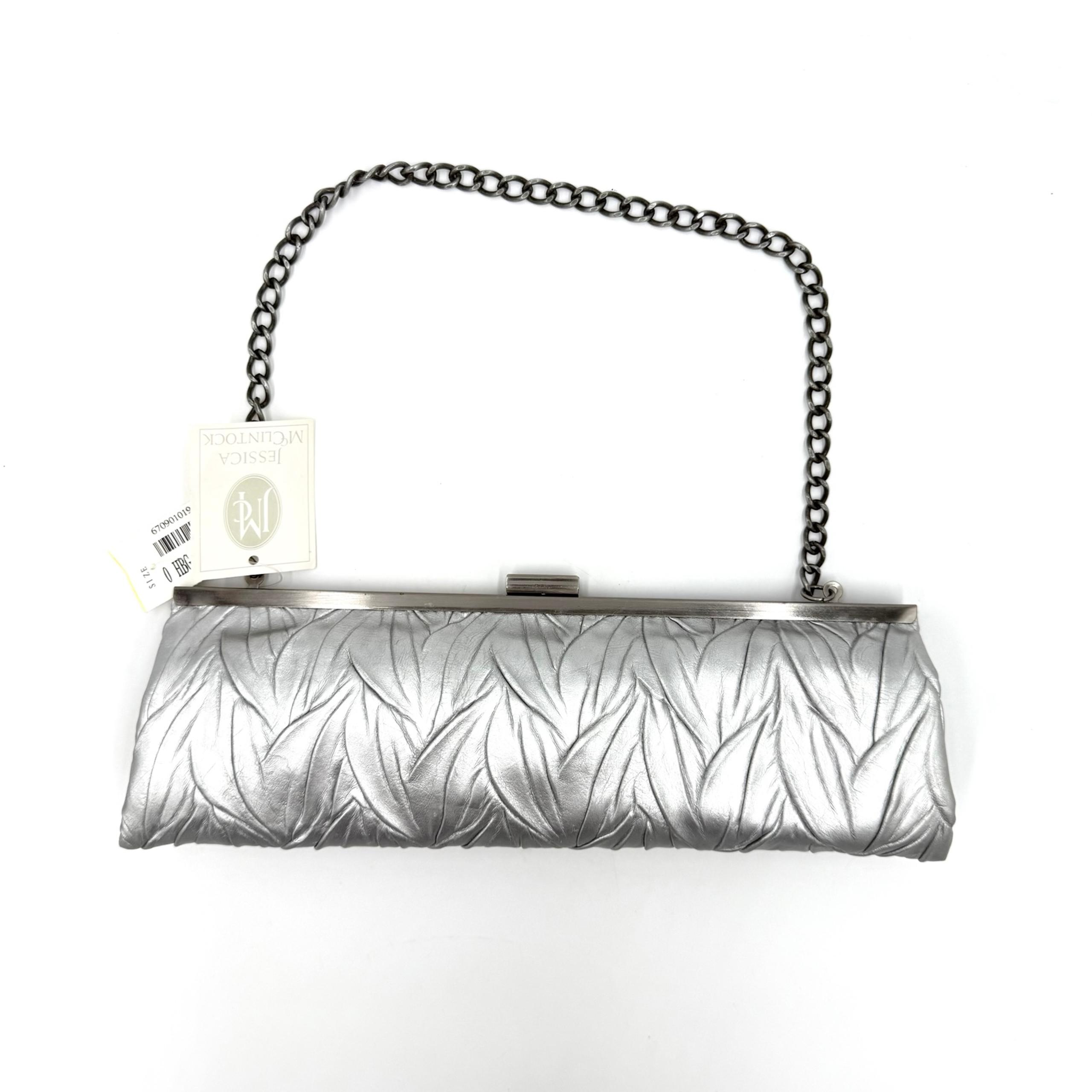 NWT (Old stock) Jessica McClintock Silver Clutch