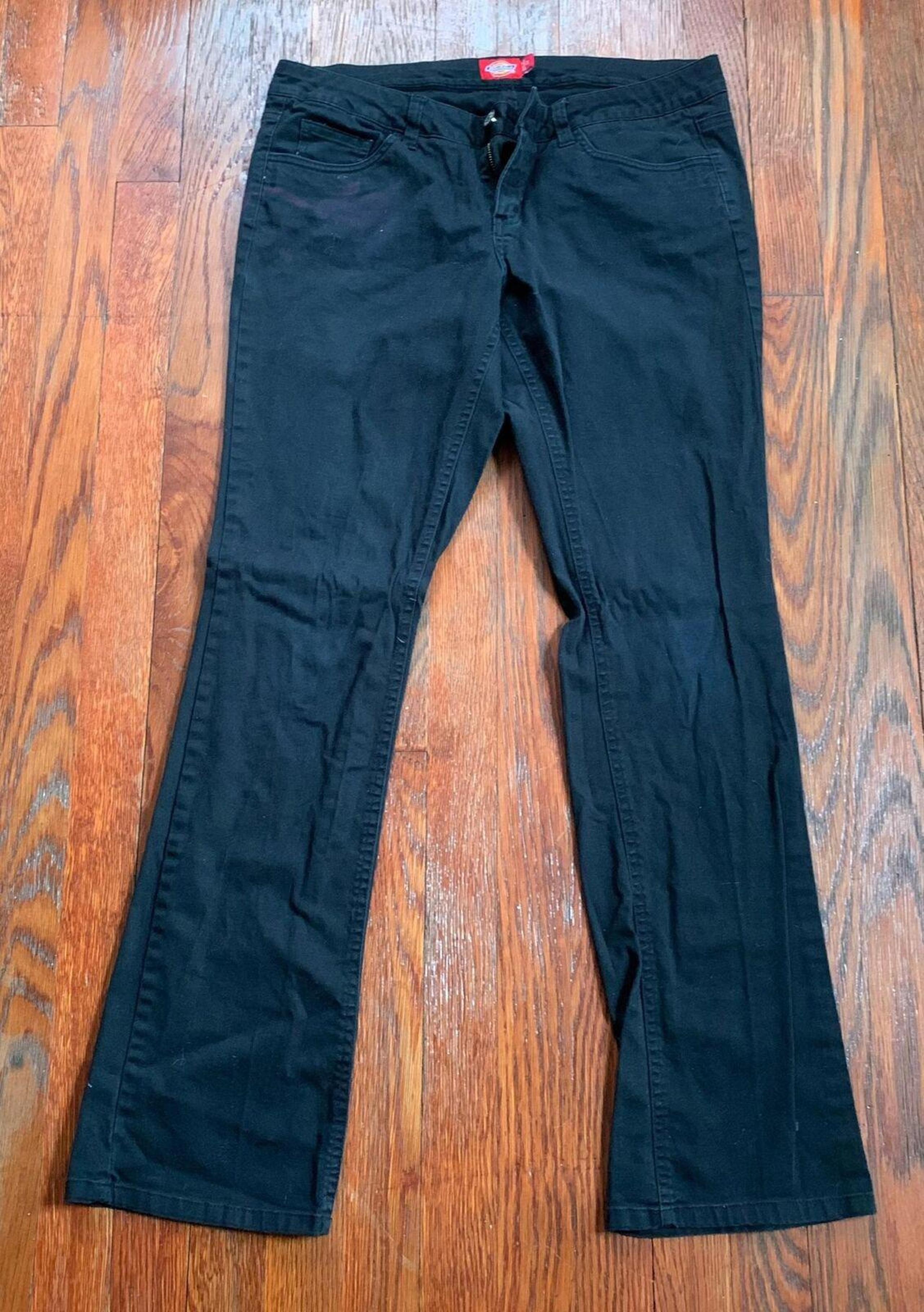 Dickies Size 13 Stylish Black Flare Pants - Comfortable Fit