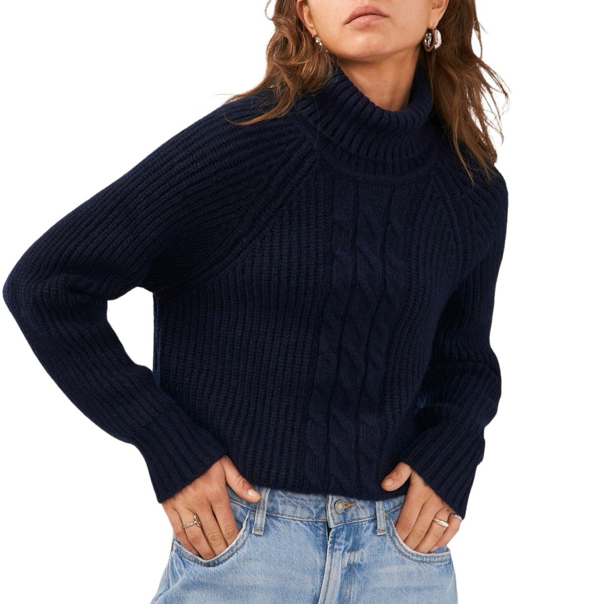 NWT Back Cutout Turtleneck Sweater