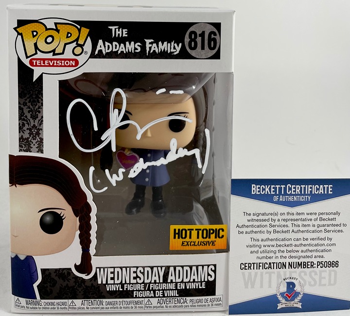 Christina Ricci Signed Wednesday Addams Funko POP! Autograph BAS COA