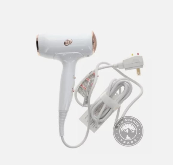 NEW T3 Fit Ionic Compact Hair Dryer w/ IonAir - White/Rose Gold