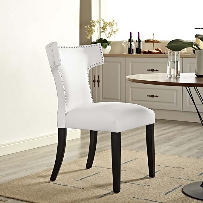 Modern Faux Leather Upholstered with Nailhead Trim, One Chair #UIC#3920