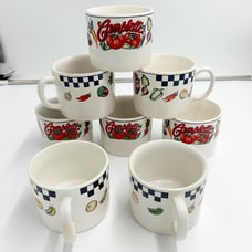 Vintage Gibson Campbell Soup Company Set Of 8 from 1997 4” Tall