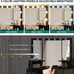 Vanity Desk with Lighted Mirror, Corner Vanity with Power Outlet, 3 Color Modes