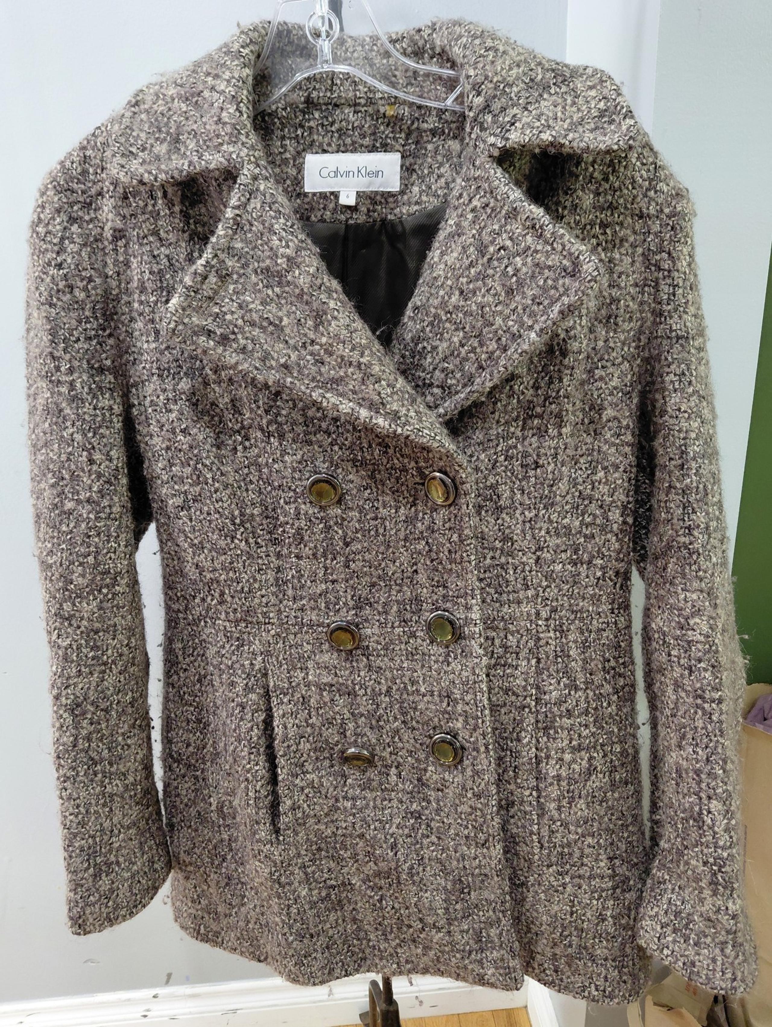 Calvin Klein Wool Blend Peacoat Womens Size 6