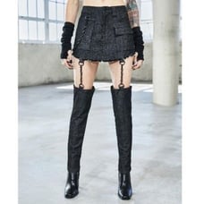 Goth Emo Dark Wave Chained Mini Skirt XS
