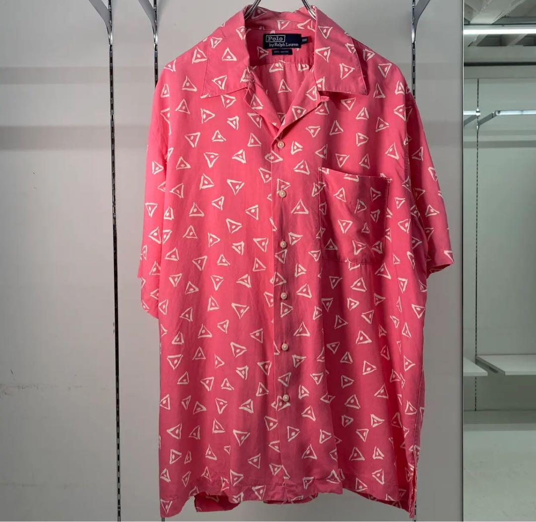 1990s Ralph Lauren Rayon Open Collar Shirt
