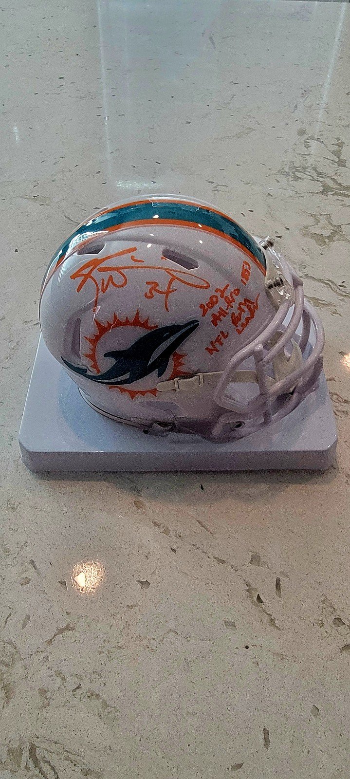Ricky Williams signed Miami Dolphins mini helmet