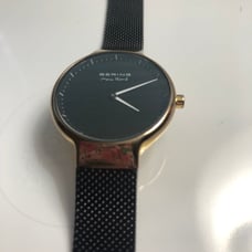 Bering Max Rene Denmark women’s black stainless bracelet watch.