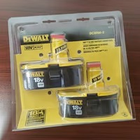 2 PCS Dewalt 2.4Ah 18-VOLT XRP DC9096 NiCd Battery Combo Pack Genuine