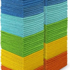 AIDEA Microfiber Cleaning Cloths-100PK, Softer and More Absorbent, Lint-Free,