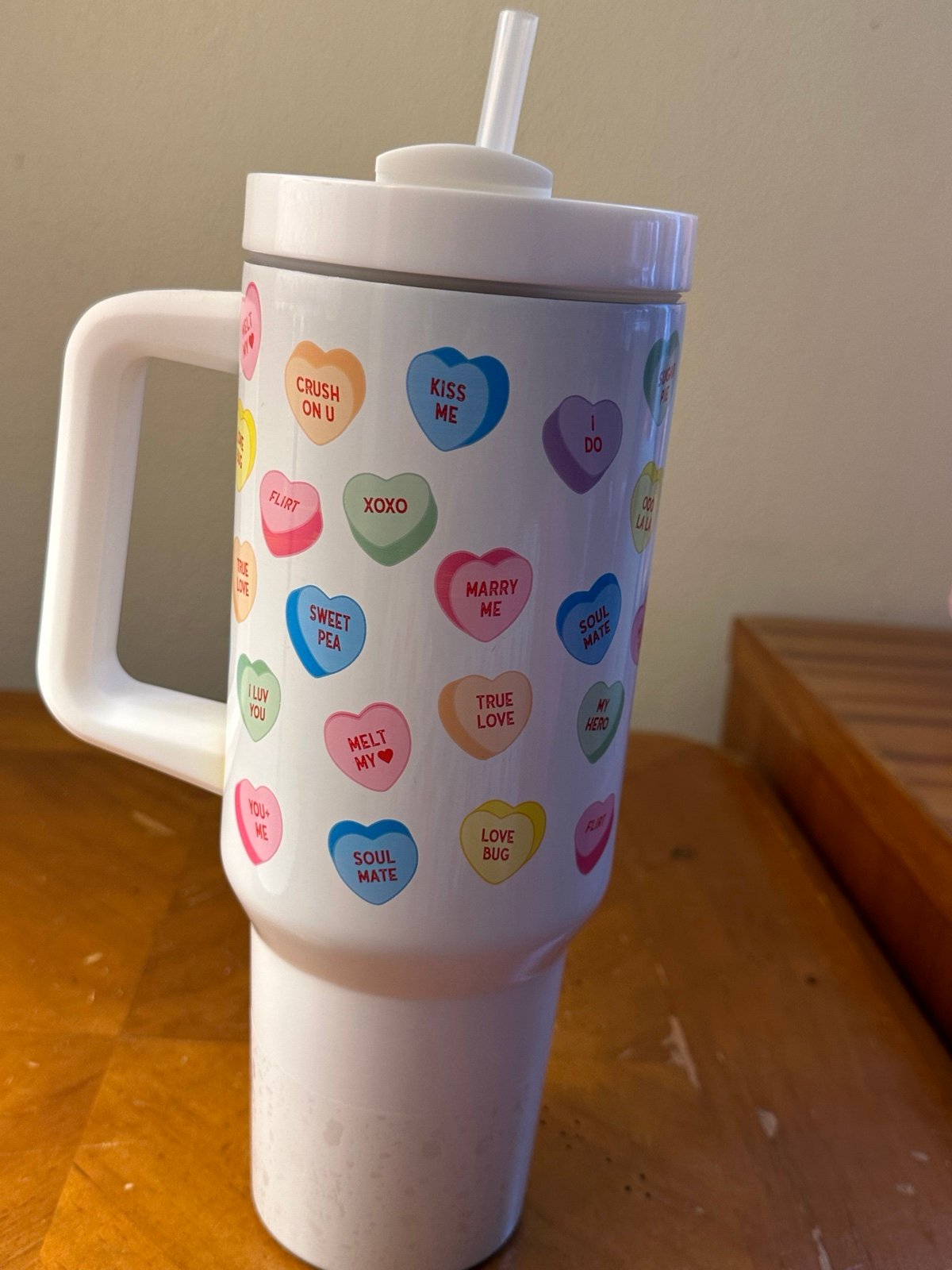 Sweethearts 40oz stainless steel handle insulated tumbler