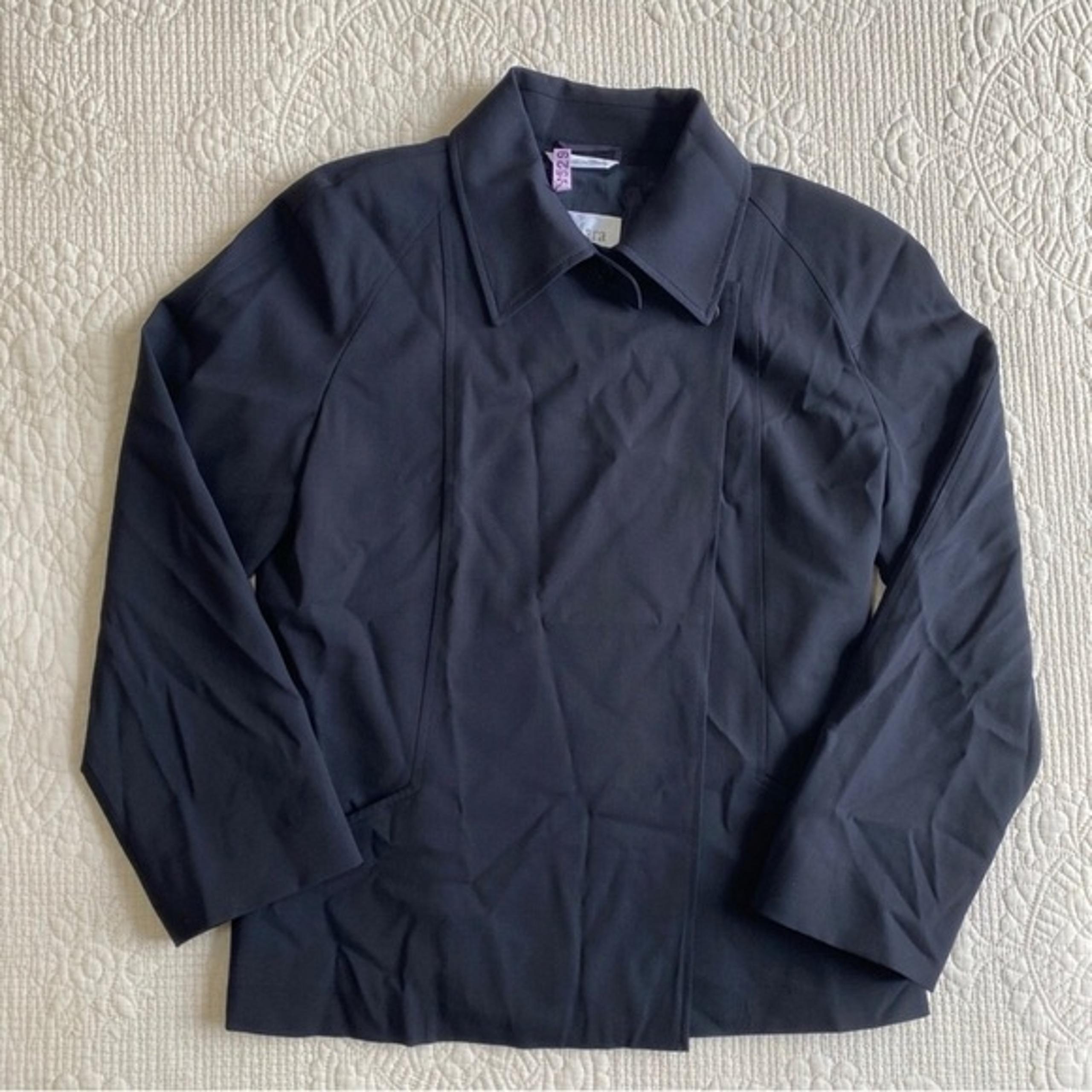MAX MARA Women’s Black Virgin Wool Blend Long Sleeve Belted Jacket Sz 8 - MaxMara