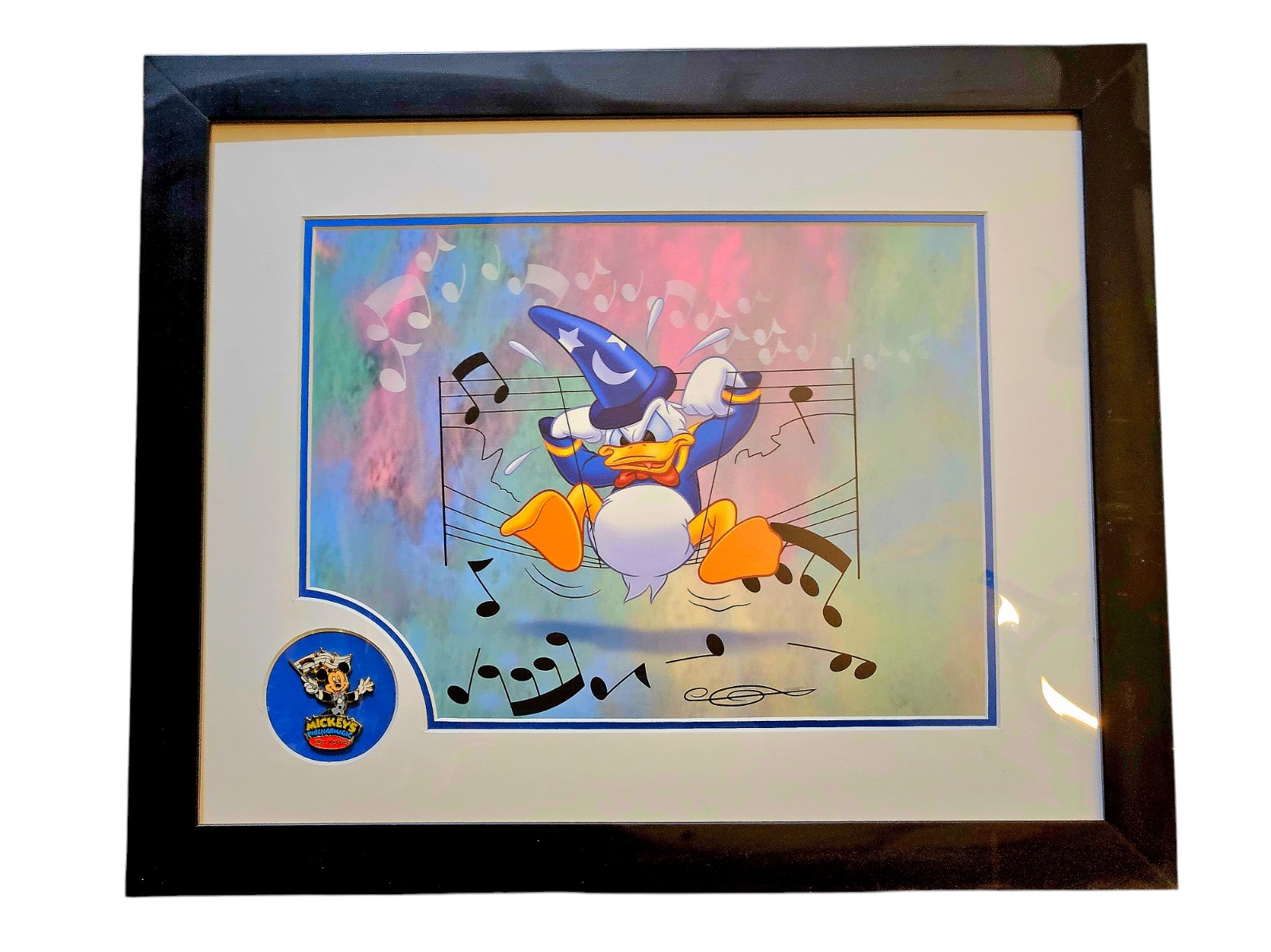 2003 Disney Mickey's Philharmagic feat. Donald Duck Framed Print w/ Mickey Pin