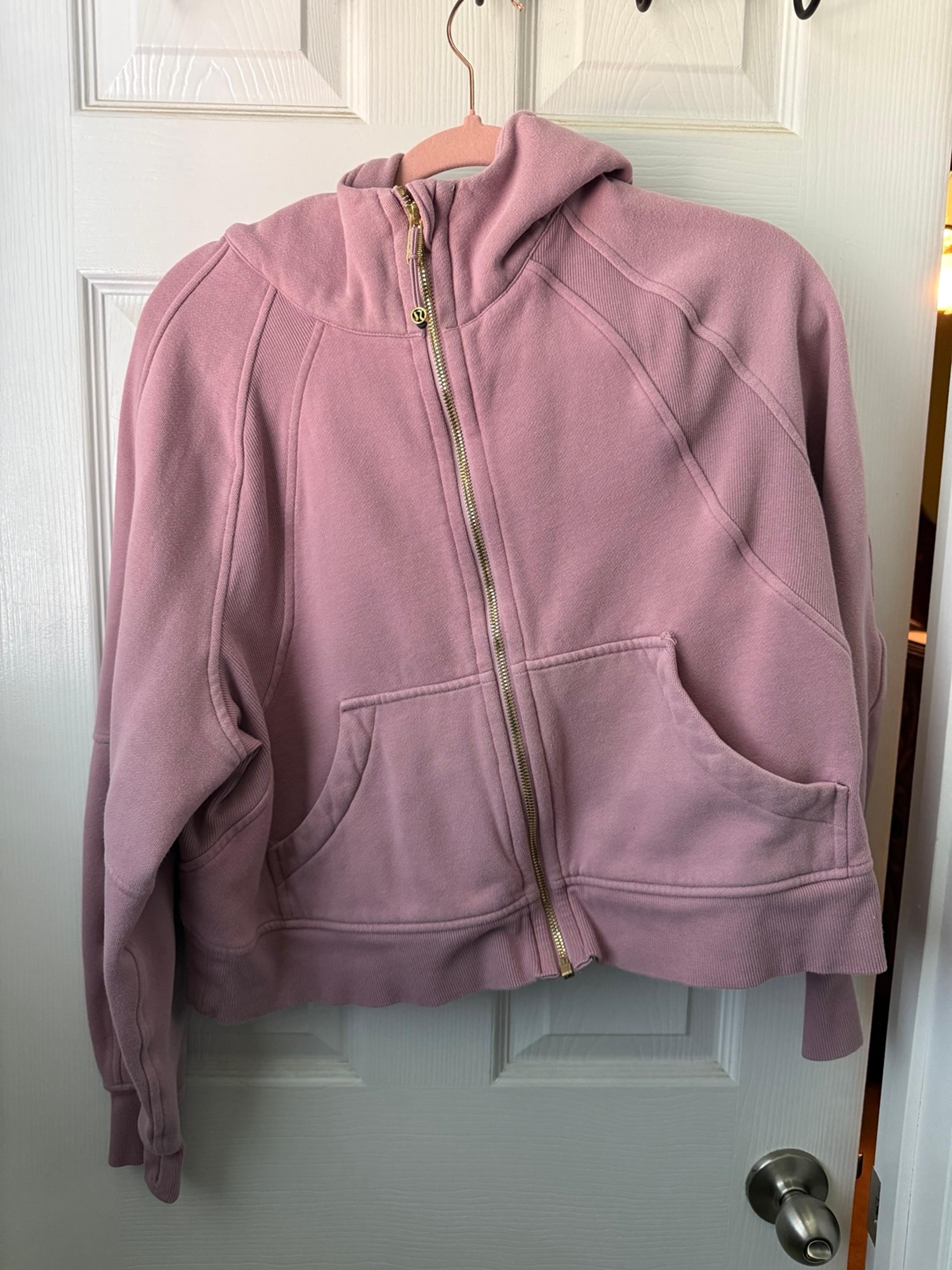 Lululemon oversized full zip scuba rose blush / gold