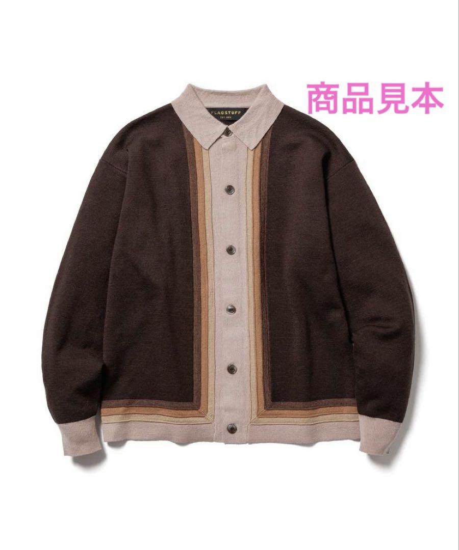 STRIPE KNIT CARDIGAN F-LAGSTUF-F Flagstuff
