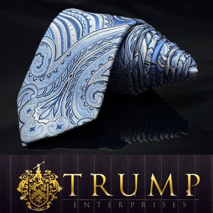 Donald J. Trump Signature Collection NEW Men's Blue Paisley Tie 61”