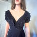 Saylor black ruffle dress
