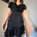 Saylor black ruffle dress