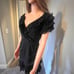 Saylor black ruffle dress