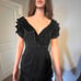 Saylor black ruffle dress