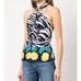 NEW STAUD halter pattern orange bow top