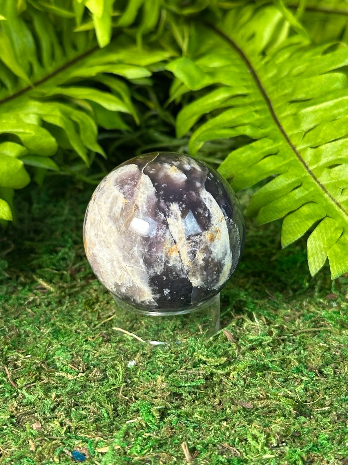 Purple Chalcedony Crystal Sphere Crystal Mineral Specimen