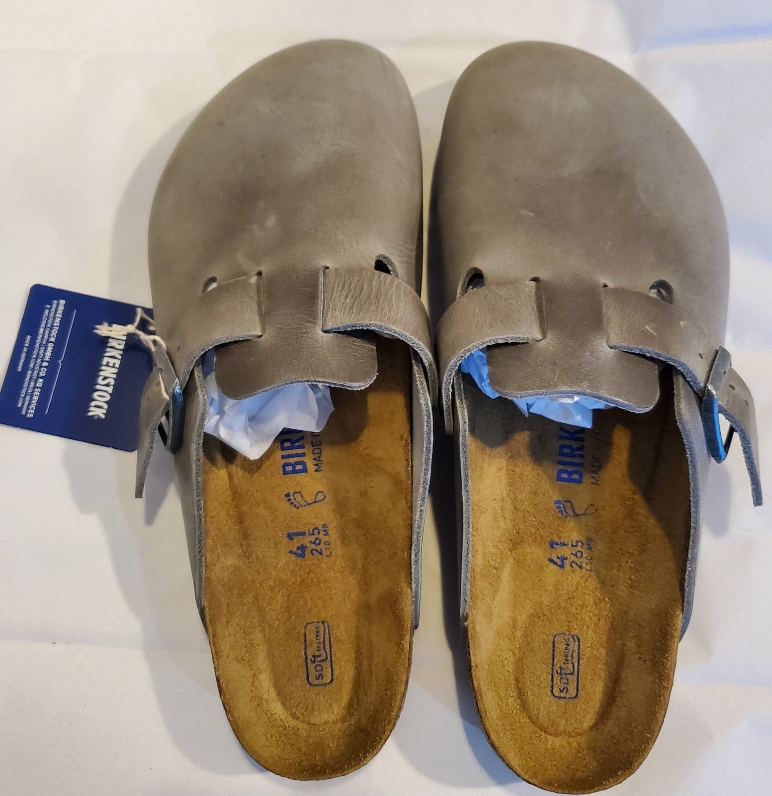Birkenstock Boston bs color iron waxy leather regular wide