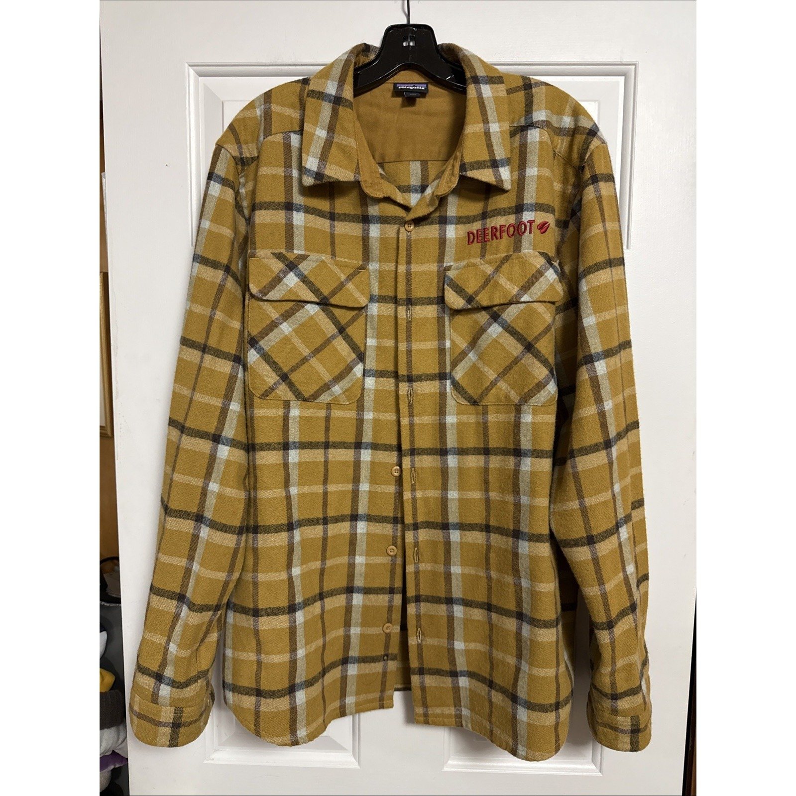 Patagonia Worn Wear Check Plaid Shirt Size XL Flannel Lumberjack Shirt Branded