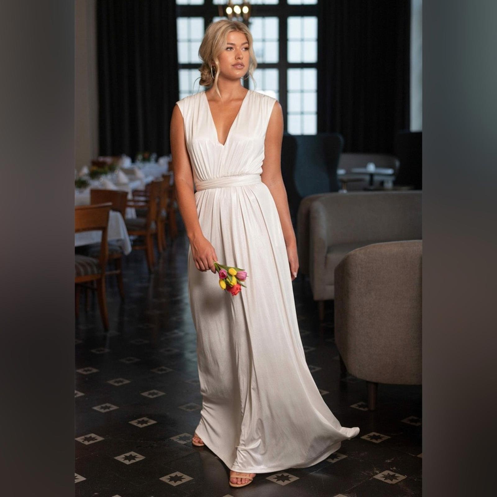 Dress the Population Krista Plunge Neck Side Slit Gown, NWT, Size XXL
