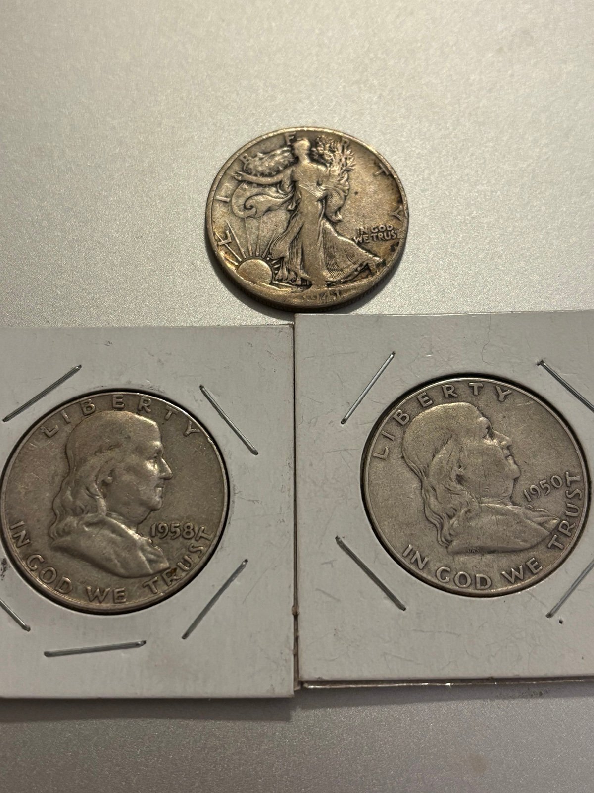 Three 90% Silver Half Dollars
