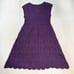 Nine West Women's Purple Sleeveless V-Neck Sweater Dress L Textured Midi
