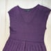 Nine West Women's Purple Sleeveless V-Neck Sweater Dress L Textured Midi