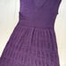 Nine West Women's Purple Sleeveless V-Neck Sweater Dress L Textured Midi