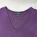 Nine West Women's Purple Sleeveless V-Neck Sweater Dress L Textured Midi