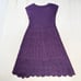 Nine West Women's Purple Sleeveless V-Neck Sweater Dress L Textured Midi