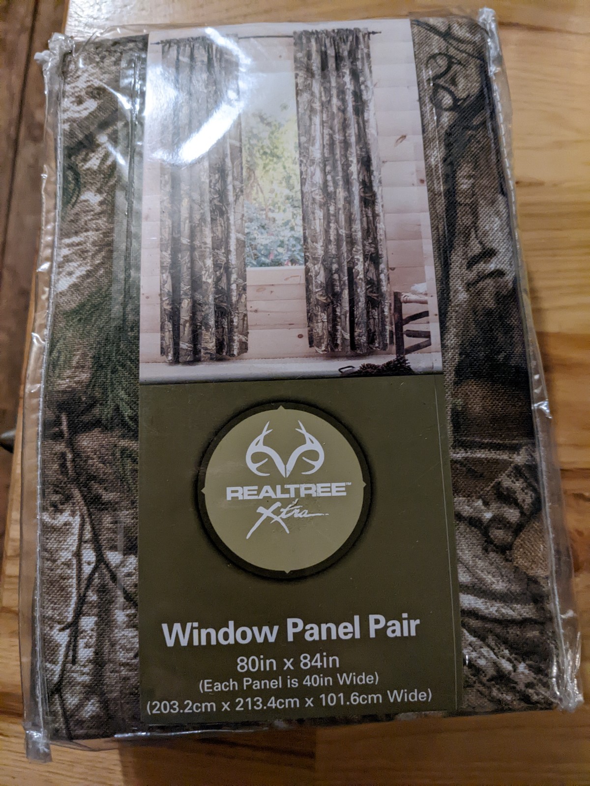 Real tree Window Panels set of 2 80 x 84 Camouflage