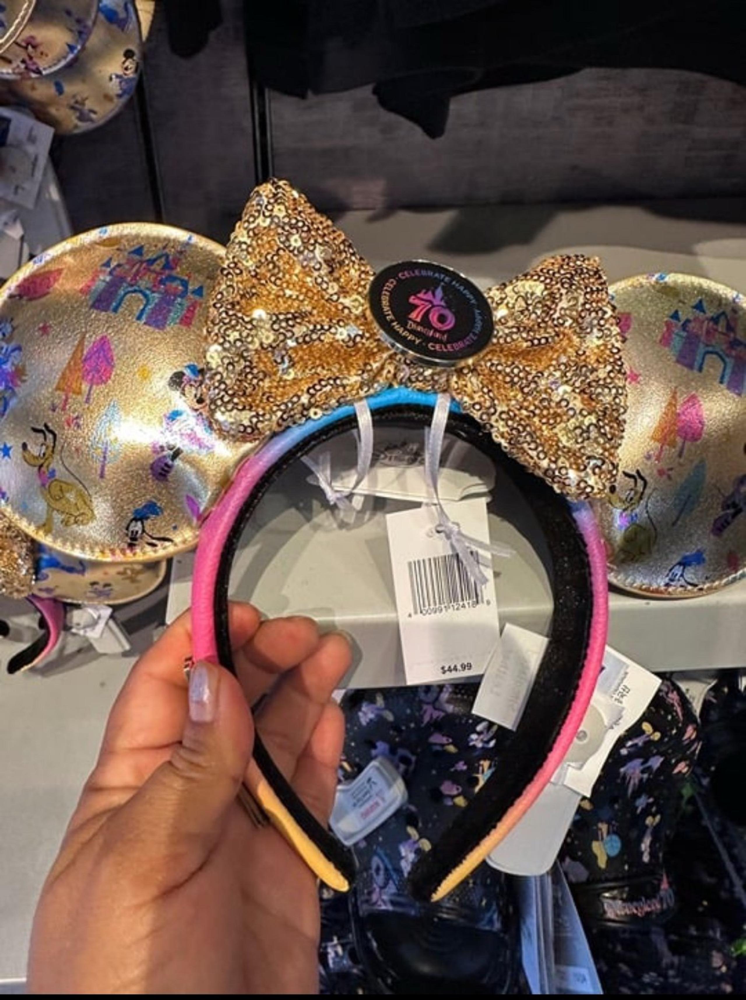 2025 Disney Parks Disneyland 70th Anniversary Gold Headband Ears NWT