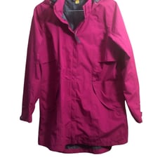Eddie Bauer Travex Weatheredge Women’s Large Pink/Purple Hooded Rain Jacket
