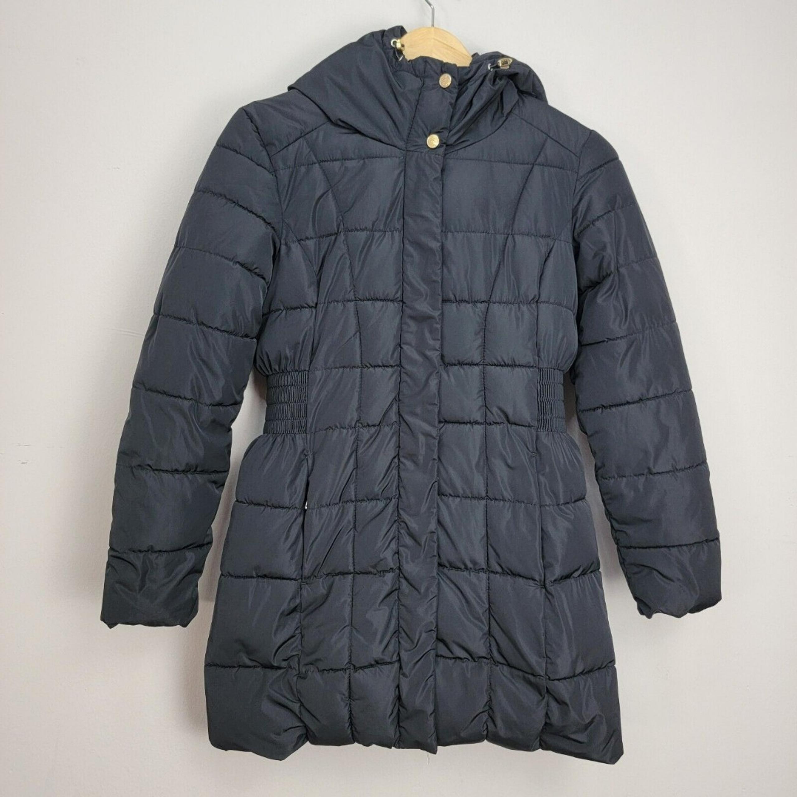Cole Haan Women's Box-Quilt Hooded Puffer Coat  Jacket Women’s Size S/P READ!