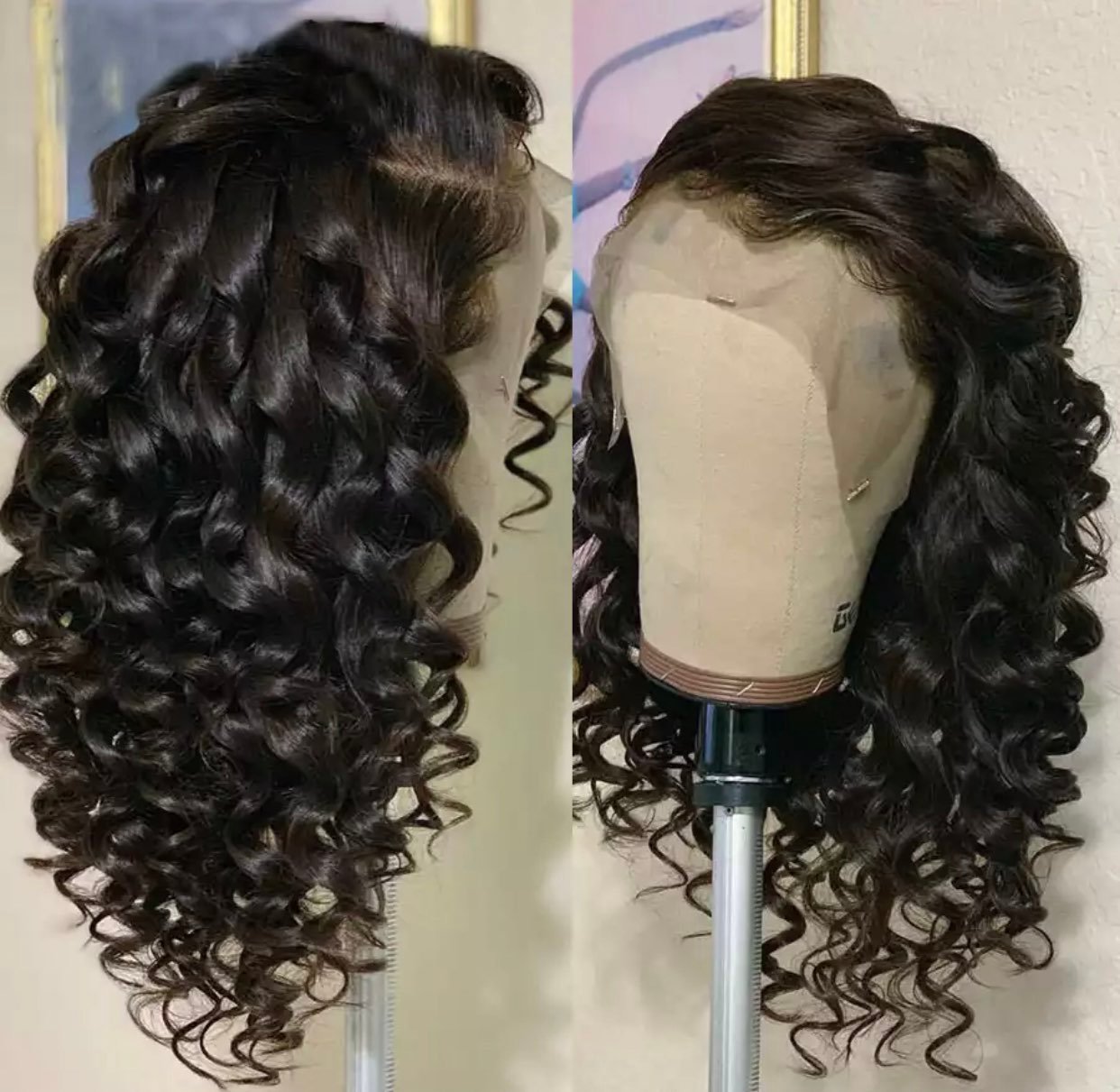 Lace Front Wig Black Curly