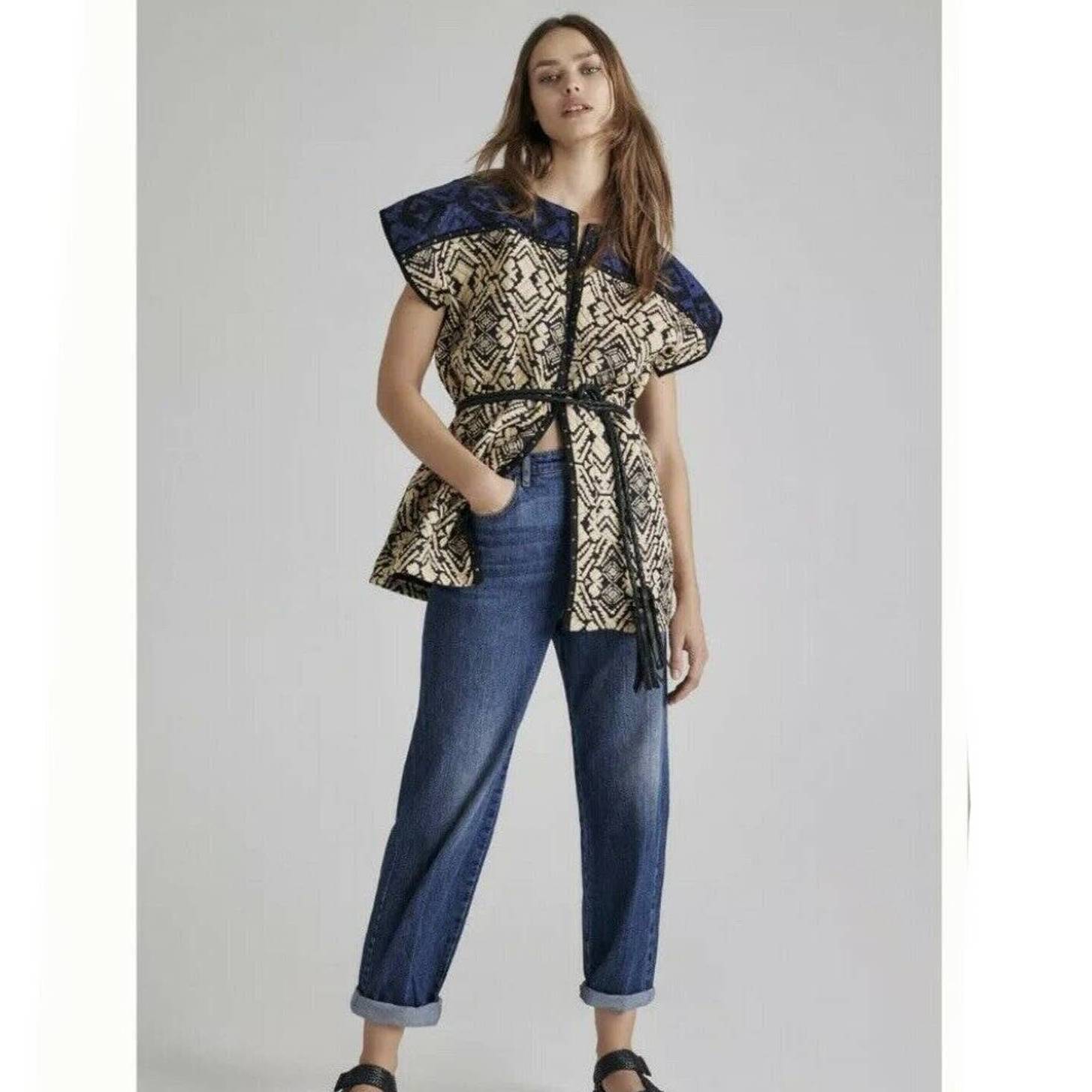Anthropologie Pilcro Ultra High Rise The Column Straight Jeans