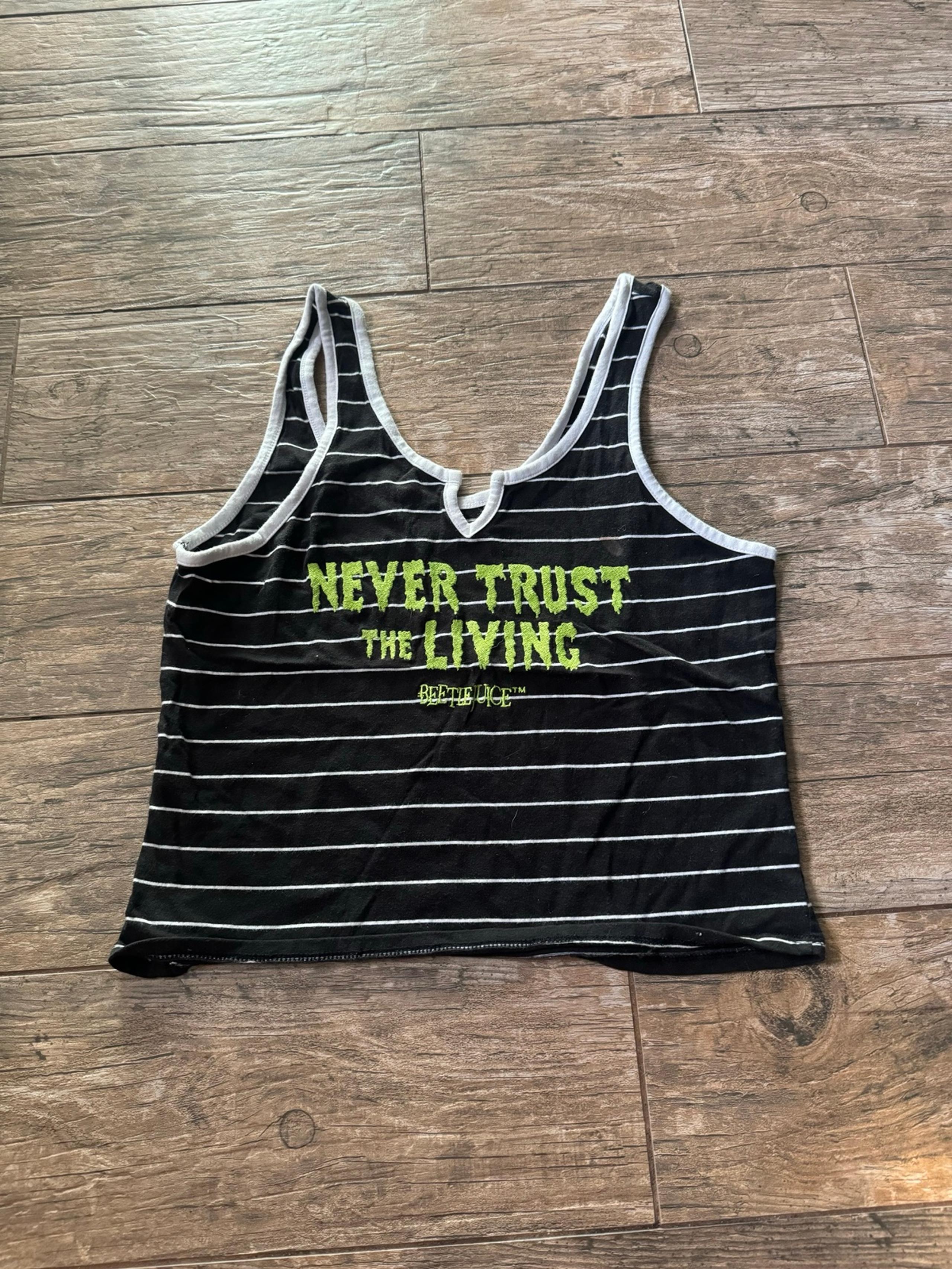Beetlejuice Never Trust The Living Tank Top