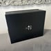 Versace Empty Shoe Box W/dust Bag And Tissue. Black. 12”x11.75”x5.5”